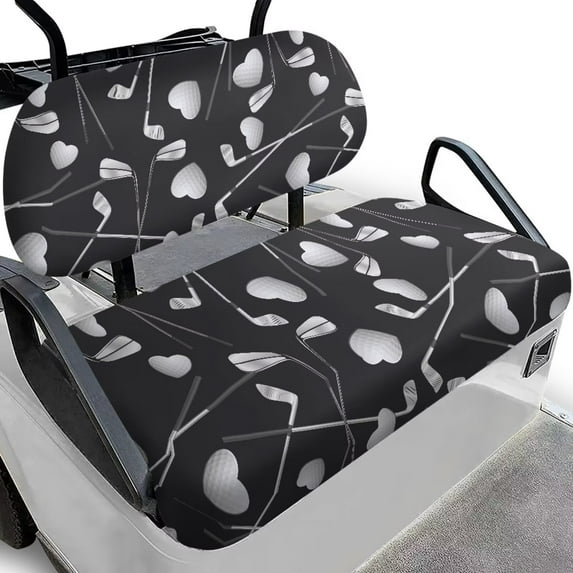 Uorisanigo Golf Club Design Golf Cart Seat Covers Funny Elastic Golf Cart Seat Cushion Club Car Heat-Resistant Golf Cart Front Seat Cover Golf Cart Accessories Fit EZGO TXT RXV/Club Car DS