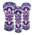 thumbnail image 1 of Uorisanigo Golf Club Head Cover, Premium PU Leather Purple Mandala Lotus Driver Headcover, Fairway Wood Head Cover, Golf Hybrid Headcovers, Water Resistant and Durable, 3 PCS Accessories, 1 of 7