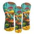 thumbnail image 1 of Uorisanigo Golf Club Head Covers for Driver, Fairway & Hybrid, 3Pcs Mushroom Hippie Frog Golf Club Headcovers Set with Soft Lining, PU Waterproof Accessories Gift for Women Men, 1 of 7