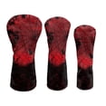 thumbnail image 1 of Uorisanigo Golf Club Head Covers for Drivers, Fairway Woods and Hybrids, 3Pcs Red Cobweb Spider Golf Headcovers Set with Soft Lining, Waterproof PU Accessories Gift for Women Men, 1 of 7
