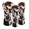 thumbnail image 1 of Uorisanigo Golf Club Head Covers, Golf Club Covers, Driver Headcover Fairway Wood Hybrid Golfs Headcovers, Brown Cow Print Headcovers Set with Soft Lining Keep Clubs Dry and Clean, 1 of 7