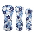 thumbnail image 1 of Uorisanigo Golf Club Head Covers, Waterproof Blue Hibiscus Flowers Golf Driver Fairway Wood Hybrid Headcover Head Cover Set of 3, Golfer Gift Accessory for Women Men, Stain-Resistant, 1 of 7