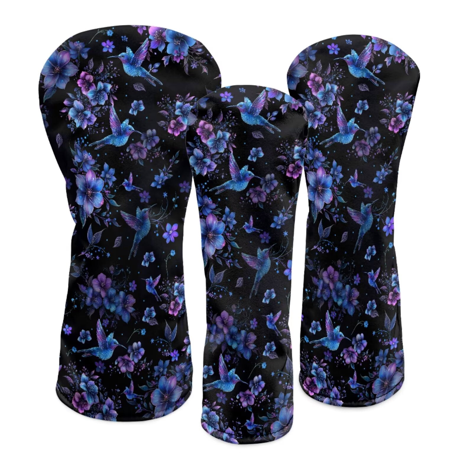 Uorisanigo Golf Head Covers, Boho Hummingbird Golf Club Covers, Funny Driver Headcover, Stain-Resistant Hybrid Headcover, Fairway Wood Head Cover with Soft Lining for Golfer Gift