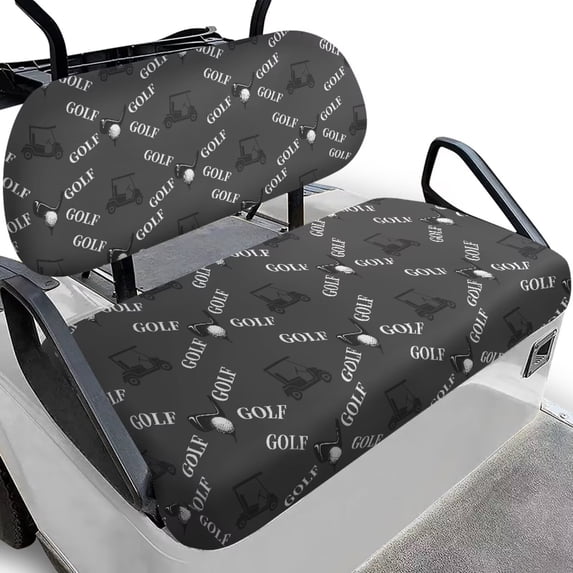 Uorisanigo Golf Printing Universal Golf Cart Seat Covers Elastic Golf Cart Seat Cushions Front Scratch-Resistant Dress UP Older Golf Cart Vinyl Seat Golf Gifts Golf Cart Accessories