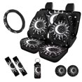 thumbnail image 1 of Uorisanigo Gothic Sun Moon 10 Pack Car Seat Covers with Auto Seat Belt Cover Car Water Cup Coaster Steering Wheel Cover Keychains Anti-slip Decorative Auto Interior Suitable for Cars SUVs, 1 of 7