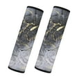 thumbnail image 1 of Uorisanigo Gray and Black Marble Seatbelt Covers Flannel 2PCs Cover Seat Belt Cushion Car Accessories Decoration Accessory Soft Shoulder Pad Protector Compatible with Most Cars, 1 of 7