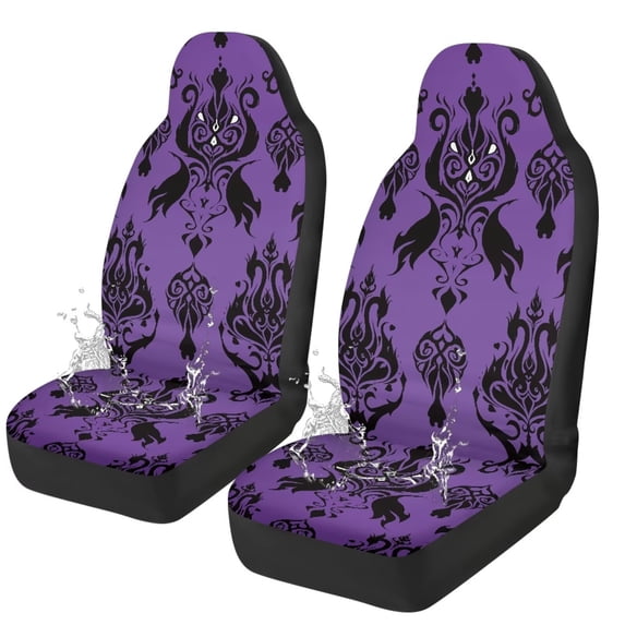 Uorisanigo Halloween Car Seat Covers Universal Front Car Seats Waterproof Anti-Slip Haunted House Back Fabric Removable Automotive Accessories Suitable for Cars, SUV and Trucks