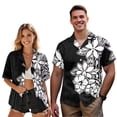 thumbnail image 1 of Uorisanigo Hawaiian Flower Couple Matching Outfit Button-Down Shirt for Men Casual Hawaiian Shirts for Summer and Women's Short Sleeve Shirts Fashion Summer Beach Shirts, 1 of 8