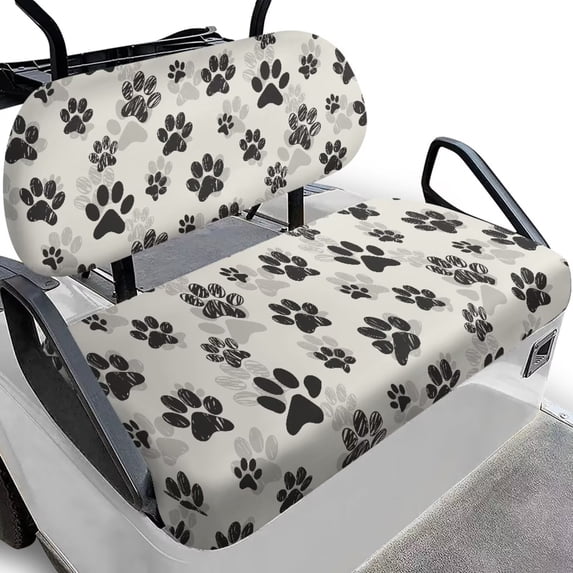 Uorisanigo Kawaii Dog Paws Golf Cart Cushions Front Seat Decoration Golf Cart Seat Covers Funny Sturdy Club Car Golf Cart Seat Covers Machine Washable Stay Cool