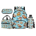 thumbnail image 1 of Uorisanigo Kawaii Otter School Backpack 4-Piece for Boys, Large Capacity Bookbag with Insulated Lunch Box, Water Bottle Bag and Pencil Holder, Breathable and Lightweight for Sports, 1 of 7