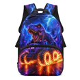 thumbnail image 1 of Uorisanigo Kids Backpack for School, Large Capacity 17 Inch Lightning Fire T-Rex Bookbag with Adjustable Padded Straps, Ideal for Boys Girls Sports and Daily Use, 1 of 7