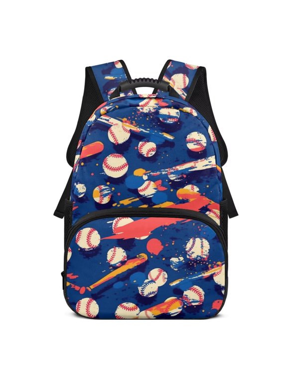 Kids Backpack for School Large Capacity Lightweight Paint Splatter Baseball School Bag Casual Laptop Bag Bookbag Fashion Accessory for Schools, Travel & Sports 5-12 Year Old