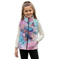 thumbnail image 1 of Uorisanigo Kids Boys Girls Fleece Vest Puffy Jacket Lightweight Sleeveless Full-Zip Cute Capybara Daisy Outwear Soft Stand Up Collar Waistcoat Top Fall Winter Warm Outwear, 1 of 7