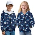 thumbnail image 1 of Uorisanigo Kids Full Zip Hoodie Hooded Sweatshirt with Pockets Soft Oversized Kawaii Shark Blue Hooded Sweatshirts Fluffy Furry Warm Shirt Casual Sweatshirt for Boys Girls, 1 of 7