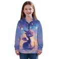 thumbnail image 1 of Uorisanigo Kids Girls Half Zip Pullover Sweatshirt Purple Dragon Long Sleeve Zipper Sweatshirt Loose Fall Trendy Quarter Zipper Cropped Sweatshirts Comfy Pullover Jackets Sweaters, 1 of 7