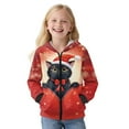 thumbnail image 1 of Uorisanigo Kids Hoodie Hoodes Sweatshirt Zipper Christmas Black Cat Hoodies Jacket Coat Lightweight Long Sleeve Shirts Pollover Tops School Party Birthday Christmas, 1 of 8