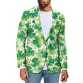 thumbnail image 1 of Uorisanigo Men's Casual Blazer Regular Fit Long Sleeve Casual Blazer Jacket Soft Sports Jacket Knit Suit Jackets Mens St Patrick Day Outfits, St. Green Shamrock, Size S, 1 of 6