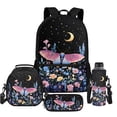 thumbnail image 1 of Uorisanigo Moon Butterfly Backpack for Girls Boys, School Bag Set with Lunch Box ＆ Pencil Pouch ＆ Water Bottle Bag, Set of 4 Children Backpack Bookbag for Students, 1 of 7