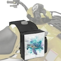 Uorisanigo Motorcycle Tank Top Bag, Wear-Resistant Inked Sea Turtle Dirt Bike Rear Rack Bags with Drink Pockets, Universal Tank Top Organizer for Motorcycles ATV UTV, Motorcycle Accessories