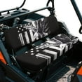 thumbnail image 1 of Uorisanigo Mule Seat Cover Elastic Eagle American Flag UTV Bench Seat Cushion Universal Fit for Kawasaki Mule 3000 3010 3020, Dustproof Anti UV All Weather Replacement UTV Accessories, 1 of 7