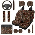 thumbnail image 1 of Uorisanigo Mushroom Flower Car Accessories Set 14 Pcs with Cars Seat Covers Steering Wheel Accessories and Seat Belt Pads Auto Console Cover Cars Headrest Cover Comfortable for Car SUV, 1 of 6