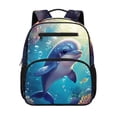 thumbnail image 1 of Uorisanigo Ocean Dolphin School Backpack for Little Girls, Breathable Large Capacity Daypack with Side Water Bottle Pocket, Perfect for Elementary Daily Use, 1 of 7