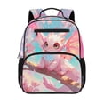 thumbnail image 1 of Uorisanigo Pink Floral Dragon Backpack for Girls School Elementary Bookbag Large Capacity Lightweight Daypack with Side Pocket for Camping Outdoor Hiking, 1 of 7