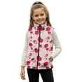 thumbnail image 1 of Uorisanigo Pink Strawberry Toddler Girls Boys Fleece Vest Full Zipper Sleeveless Jacket Warm Outwear Puffy Fuzzy Stand Up Collar Tank Top Fall Fashion Outfits Clothes Outwear, 1 of 7