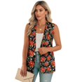 thumbnail image 1 of Uorisanigo Poinsettia Christmas Women’s Sleeveless Vest Tops Open Front Womens Waistcoat Vest with Pockets Size XL Lightweight Vests Top Fashion Outfit, 1 of 7