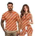 thumbnail image 1 of Uorisanigo Polka Dot Couple Matching Outfit His and Hers Clothing 1/4 Zip Up Quick Dry Short Sleeve Shirts Size S Workout Tennis Tops and Womens Golf Dress with Shorts Pockets, 1 of 8