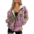 thumbnail image 1 of Uorisanigo Purple Camo Hunting Hoodie Oversized Sweatshirt Casual Slight Stretch Womens Hoodies Oversized Sweatshirts Drop Shoulder Comfortable Winter Fall Clothes Size S, 1 of 7