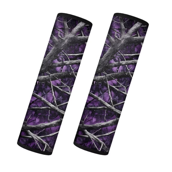 Uorisanigo Purple Dead Branch Seat Belt Cover Pad 2 Pack Seat belt Shoulder Pad Soft Seatbelt Covers for Women Cover Seat Belt Cushion Protect You Neck Compatible with Most Cars