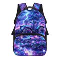 thumbnail image 1 of Uorisanigo Purple Truck Galaxy Kids Children School Backpack 17 inch, Durable Lightweight Daypack, Large Capacity Travel Rucksack for Kindergarten, Elementary and Sports, 1 of 7