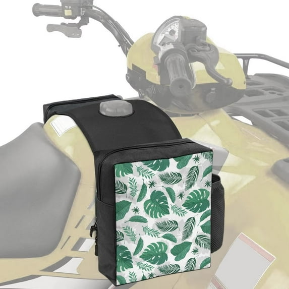 Uorisanigo Quad ATV Tank Bag Motorcycle Gas Tank Saddle Bag Hawaiian Bamboo 4-Wheeler Saddlebags Cargo Pouch Storage for ATV UTV Snowmobile Motorcycle