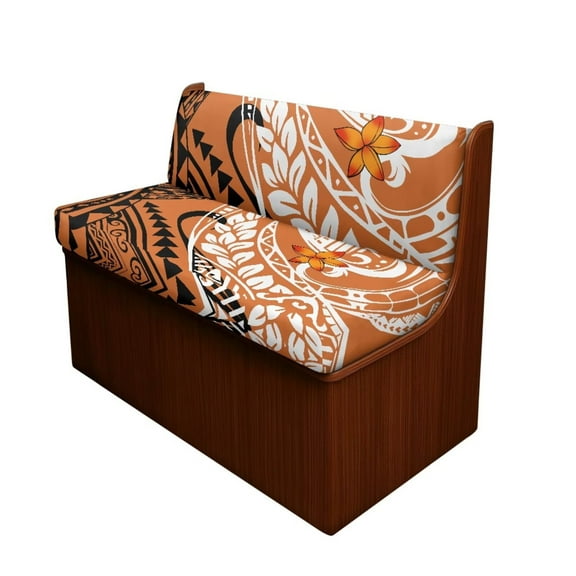 Uorisanigo RV Couch Cover Bench Cushion Covers - Orange Polynesian Tattoo Print Camper Cushions Covers Dinette Booth Set -Washable Sofa Cushion Cover RV Sofa Protection