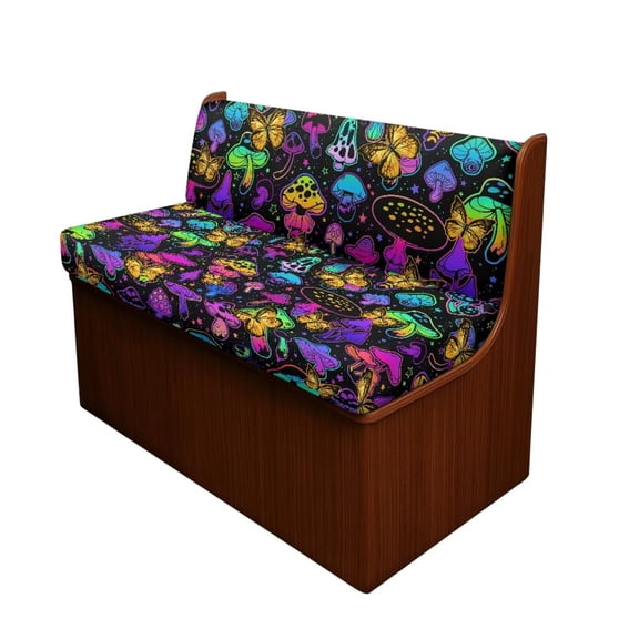 Uorisanigo RV Dinette Cushion Covers Psychedelic Mushroom Camper Seat Covers Dinette Booth, Stretch Loveseat Sofa Furniture Protector Washable Camper Accessories Fits RV Bench Seat