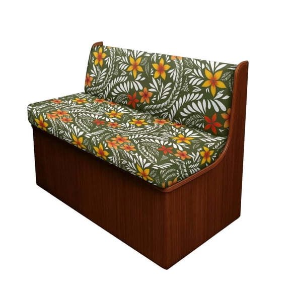 Uorisanigo RV Dinette Cushion Covers RV Stretch Sofa Seat Slipcovers Polynesian Flowers Camper Cushion Covers Washable Couch Cover Slipcovers Camp Accessories Fit Most RVs