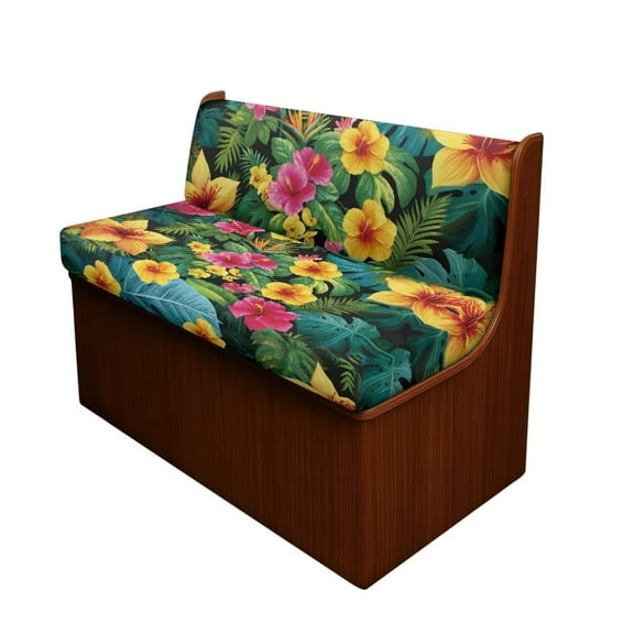 Uorisanigo RV Dinette Cushions Covers Hawaiian Hibiscus Flowers Camper Seat Cushion Slipcovers for RV Camper Car Seat Furniture Protection with Car Bench 1 Backrest Cover & 1 Bench Cover