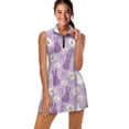thumbnail image 1 of Uorisanigo Rabbit Tennis Dresses for Women Size XL Casual Fashionable Sleeveless Tennis Dress with Shorts and Pockets Quarter Zip Daisy Athletic Workout Dress, 1 of 7