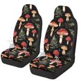 thumbnail image 1 of Uorisanigo Red Mushroom Waterproof Car Seat Cover Anti-Slip Back Fabric Automobile Front Seat Covers Easy to Install All-Season Protection Universal Vehicle Accessories, 1 of 7
