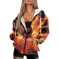 thumbnail image 1 of Uorisanigo Red Spider Womens Full Zip Hoodie Slight Stretch Loose Oversized Casual Sweatshirts Size 4XL Soft Casual Comfy Gym Tops Warm Workout Sweatshirts, 1 of 7