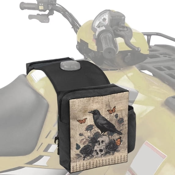 Uorisanigo Retro Raven ATV Tank Bag Universal Accesorios Moto Saddle Bags Motorcycle Saddlebag Multifunctional Design Waterproof Cargo for Polaris Sportsman Scrambler FourTrax