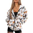 thumbnail image 1 of Uorisanigo Rooster Hoodies for Women Sweatshirt Size 3XL Zip Up Comfortable Long Sleeve Comfy Casual Sweatshirts Oversized Warm Winter Clothing Outfits, 1 of 7