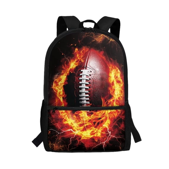 Uorisanigo Rugby Printed Kids Backpack Childrens Backpacks, Lightweight Casual Daypack Fit Preschool Kindergarten Elementary, 17 Inch Large Capacity School Bag Book Bags