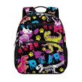 thumbnail image 1 of Uorisanigo School Backpack for Little Boys 6-8, Breathable Large Capacity Daypack with Padded Shoulder, Lightweight Preschool Bookbag for Daily Graffiti Dinosaur Print, 1 of 7