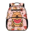 thumbnail image 1 of Uorisanigo School Backpack for Preschool Kids, Lightweight Toddler Bookbag with Side Pocket, Large Capacity Casual Daypack for Girls Travel Watermelon Capybara, 1 of 7
