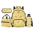 thumbnail image 1 of Uorisanigo School Backpack Set for Middle School Students 17 Inch Large Capacity Rucksack with Lunch Box Water Bottle Bag and Pencil Holder Yellow Capybara Print, 1 of 7