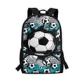 thumbnail image 1 of Uorisanigo School Bag for Boys 6-12 Year Old with Padded Straps Cyan Shatter Soccer Kids Backpack Casual Daypack Travel or Sports Bags Universal Fit Preschool Elementary Kindergarten, 1 of 6