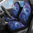 thumbnail image 1 of Uorisanigo Seat Covers for Cars Trucks SUV Front Seats, 2 PCS Fur Furry Fluffy Purple Galaxy Dolphin Seat Covers, Universal Car Interior Cover Seats Protectors Fit for Cars, 1 of 7