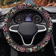 thumbnail image 1 of Uorisanigo Skull Furry Steering Wheel Cover for Women Floral Print Car Steering Wheel Cover Fuzzy Car Steering Wheel Protector 15 Inches Replacement Car Accessories Gift for Wife, 1 of 8
